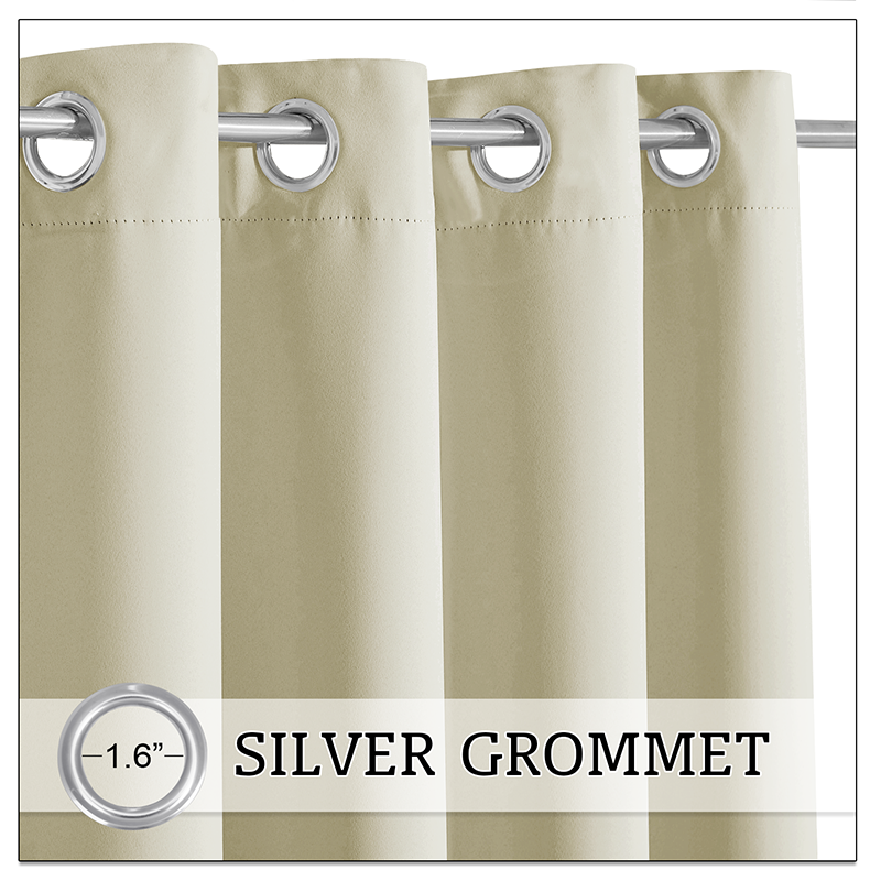 Waterproof Outdoor Curtain with Weight Bags – Blackout Privacy & UV Protection for Patio & Veranda | Sansoti