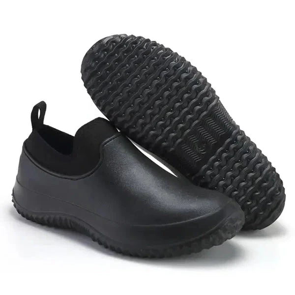 Wasserdichte Arbeitsschuhe zum Hineinschlüpfen, rutschfest, Schwarz Blau Rot, Damen Herren Unisex, Sicherheitsschuhe, Arbeitskleidung | Sansoti