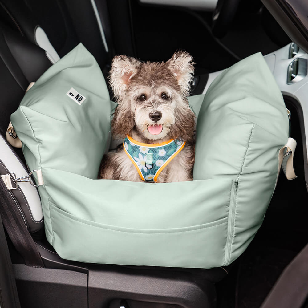 Autostoel Hondenmand First Class - Comfortabel Reiskussen voor Hond of Kat - Verstelbaar Wasbaar Autoreizen | Sansoti