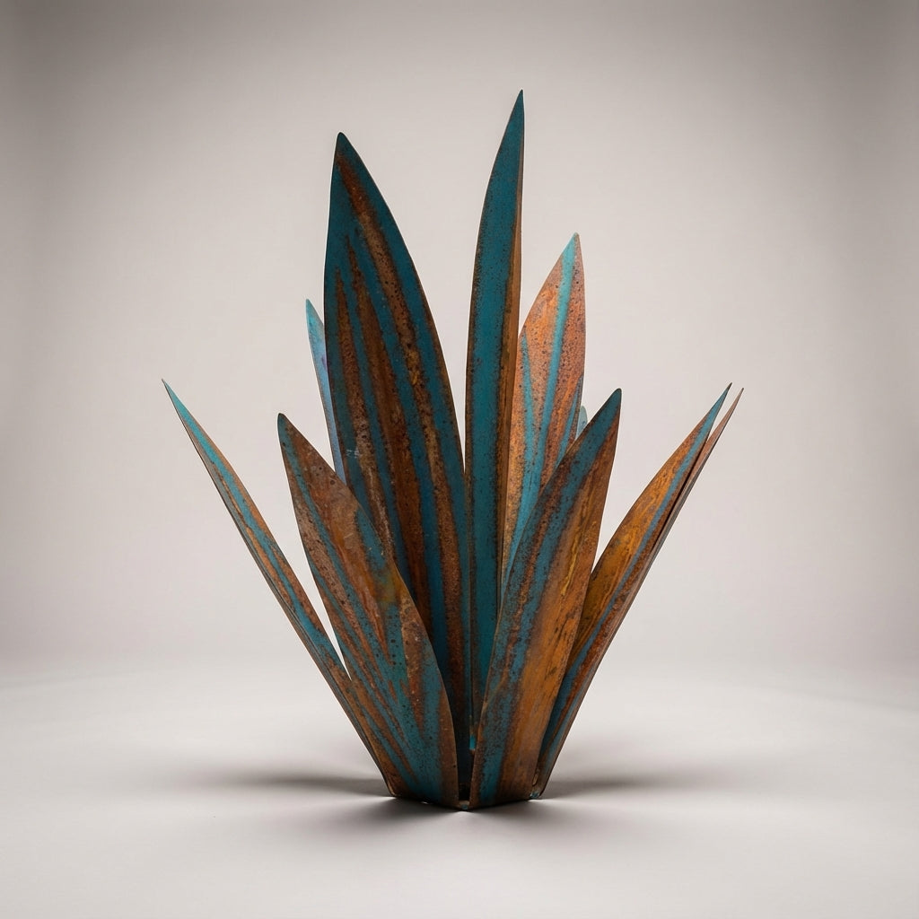 Tuinornament Metaal Agave Waterdicht Zonne-energie LED Klein Groot Groen Blauw Rood Terras Tuin Decoratie Kunstplant Geen Onderhoud Handgemaakt | Sansoti