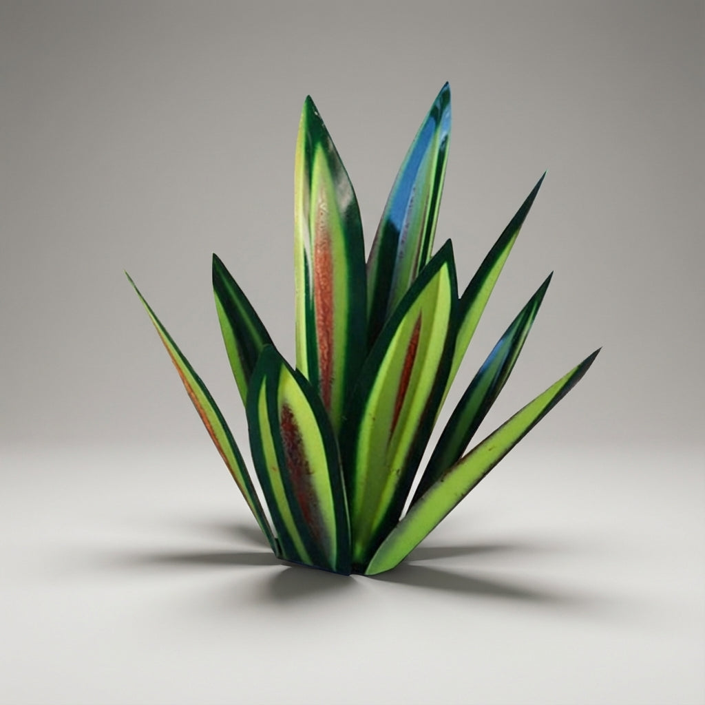 Tuinornament Metaal Agave Waterdicht Zonne-energie LED Klein Groot Groen Blauw Rood Terras Tuin Decoratie Kunstplant Geen Onderhoud Handgemaakt | Sansoti