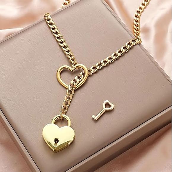 Hartvormige Schakelketting RVS Unisex Handgemaakt Cuban Link 3 Kleuren Lijn Design | Sansoti