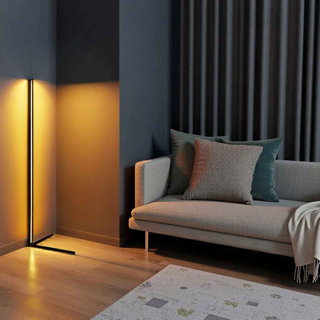 Stehleuchte LED Dimmbar Fernbedienung 142cm Aluminium Minimalistisch Wohnzimmer Schlafzimmer | Restfield