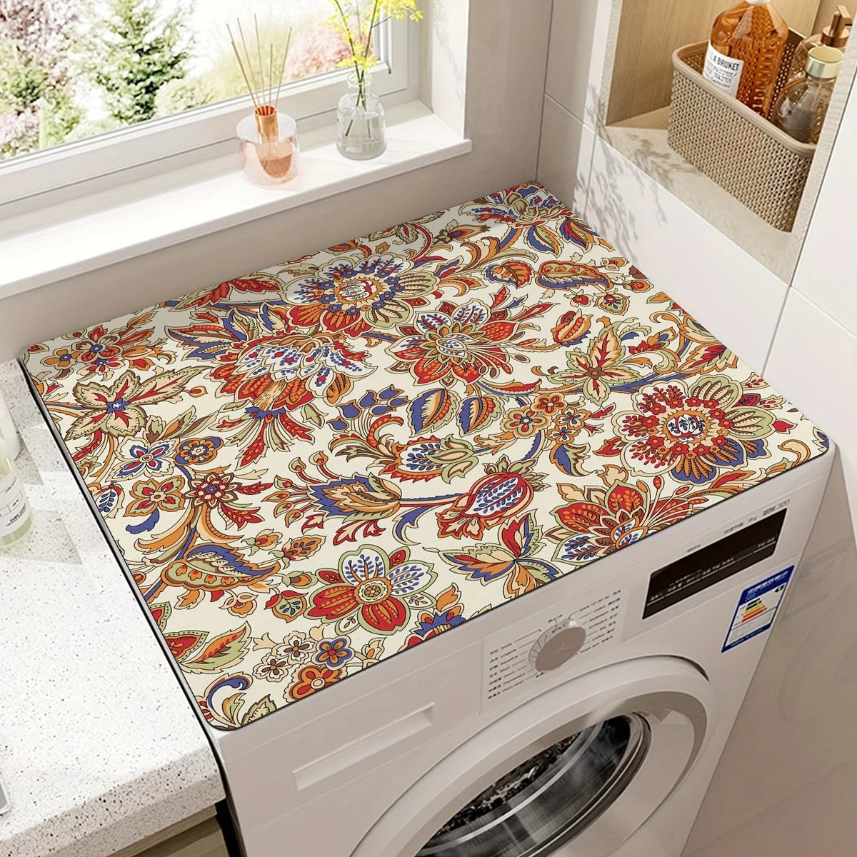 Beschermende Apparaatmat met Retro of Modern Design – Anti-Slip Microvezeldoek voor Keukenapparaten – Stijlvolle Bescherming tegen Krassen, Stof en Vocht – Verkrijgbaar in Retro Plaid, Blauw, Grijs, Desert en Abstract – 20x24 inch | Sansoti
