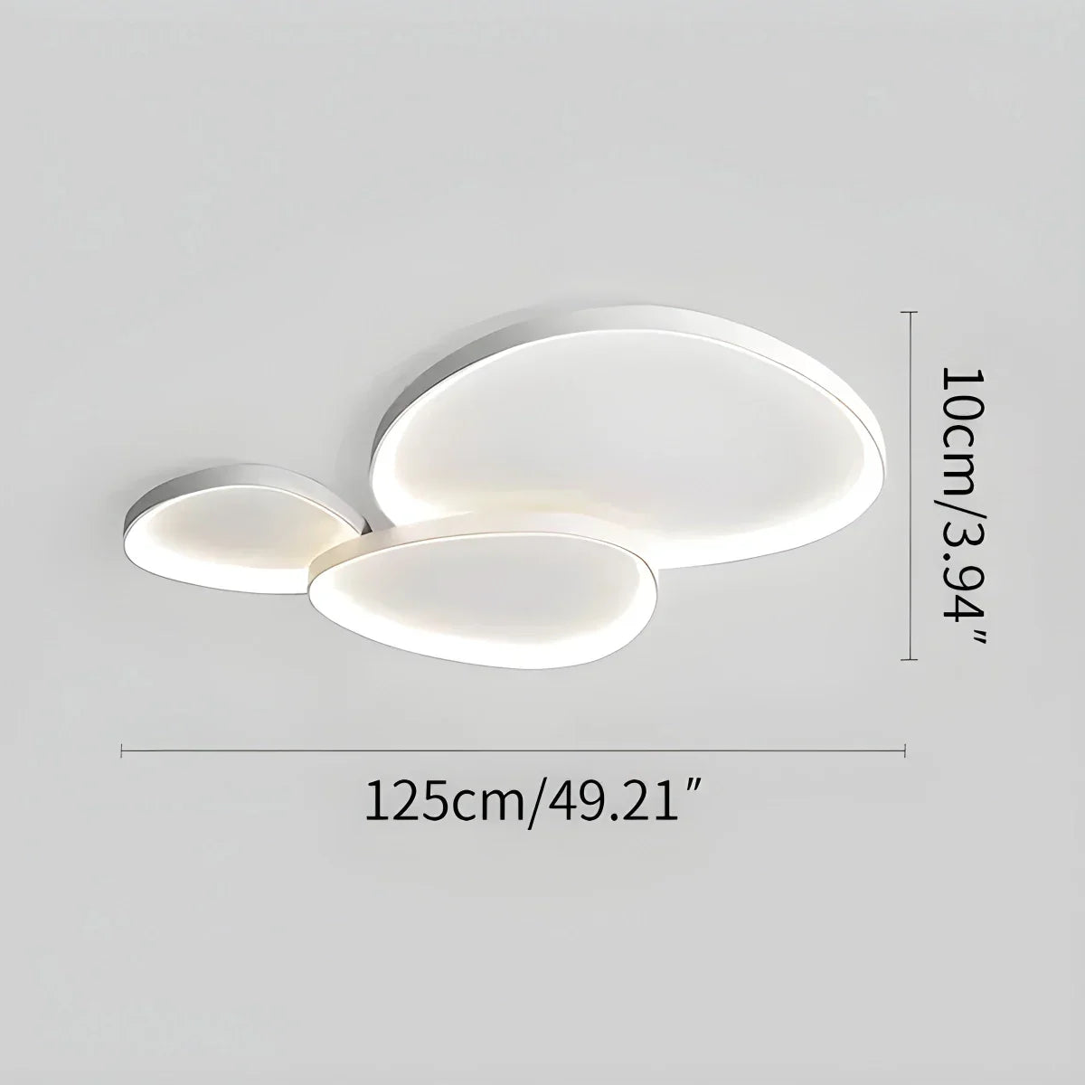 LED Deckenleuchte Oval Dimmbar Metall Schwarz Weiß Schlafzimmer Flur Wohnzimmer Moderne Deckenbeleuchtung Skandinavisches Design Aufbauleuchte | Restfield