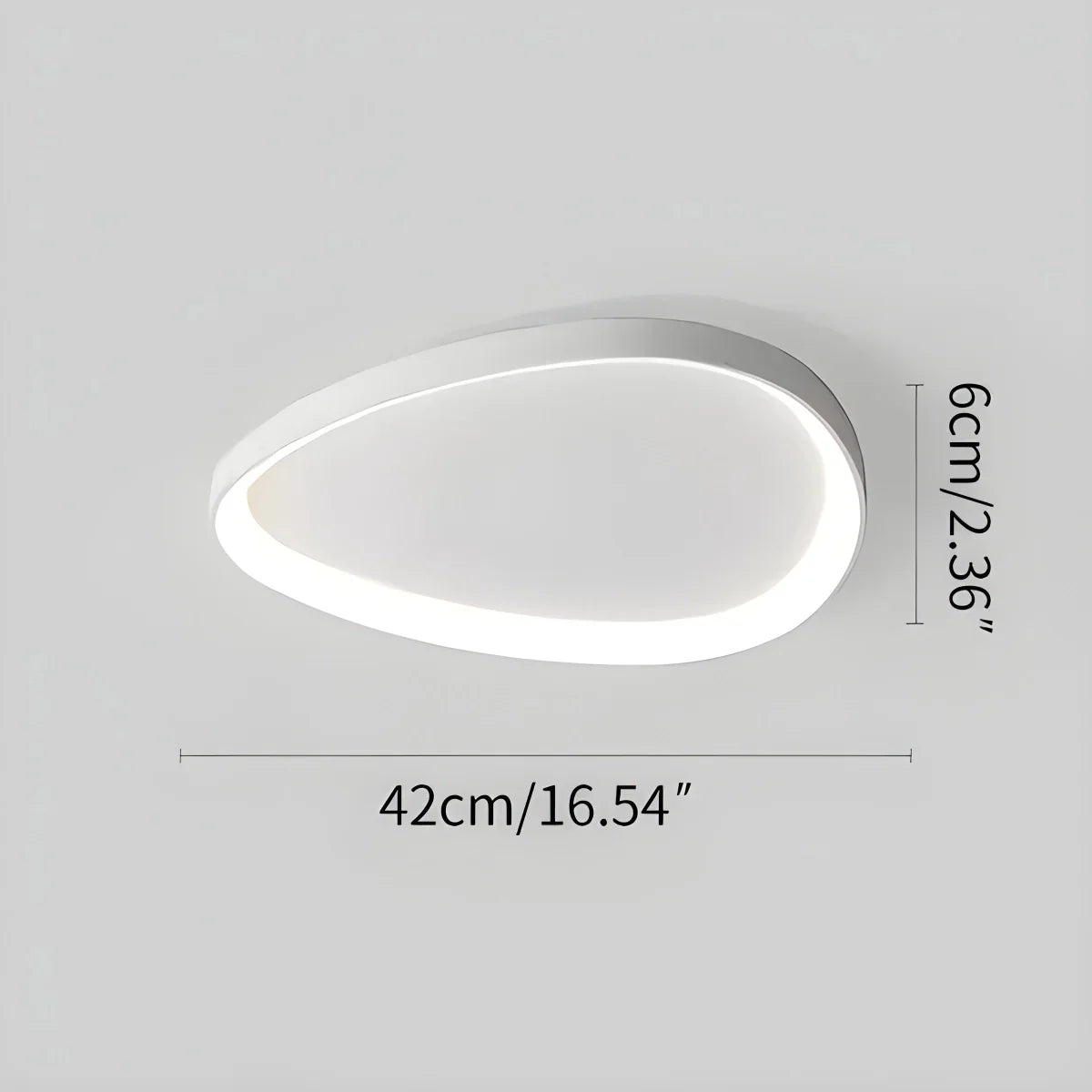 LED Deckenleuchte Oval Dimmbar Metall Schwarz Weiß Schlafzimmer Flur Wohnzimmer Moderne Deckenbeleuchtung Skandinavisches Design Aufbauleuchte | Restfield