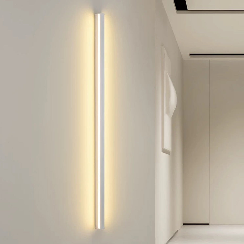 Lineare LED-Wandleuchte Dimmbar Schwarz Weiß Schlafzimmer Wohnzimmer Modernes minimalistisches Design Stimmungsbeleuchtung | Sansoti