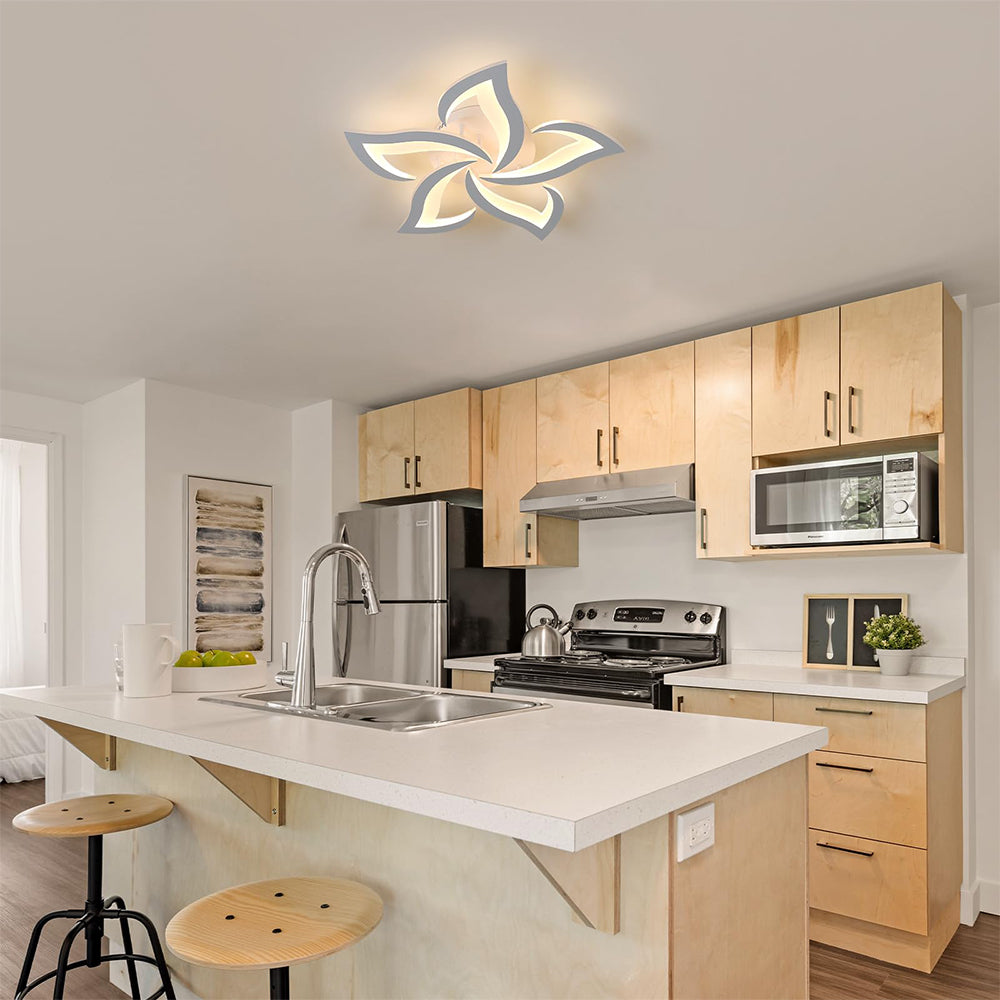 Lovela Flower Deckenleuchte LED 3200 Lumen Schwarz Wohnzimmer Schlafzimmer Design Deckenleuchte modern | Restfield
