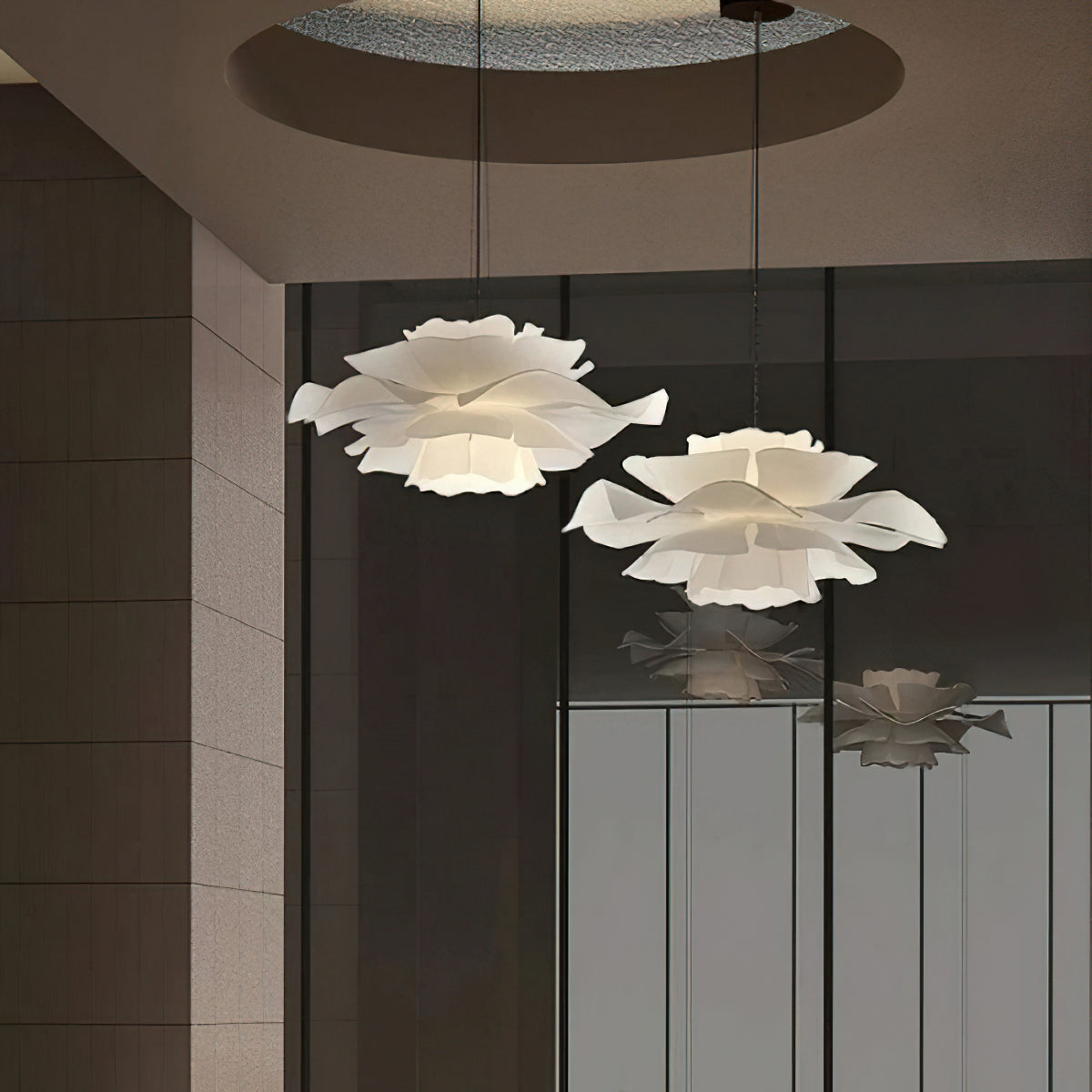 Lotus Hanglamp Wit Acryl Bloemblaadjes Nordic Design Modern Interieur Eettafel Woonkamer Scandinavisch Minimalistisch | Sansoti