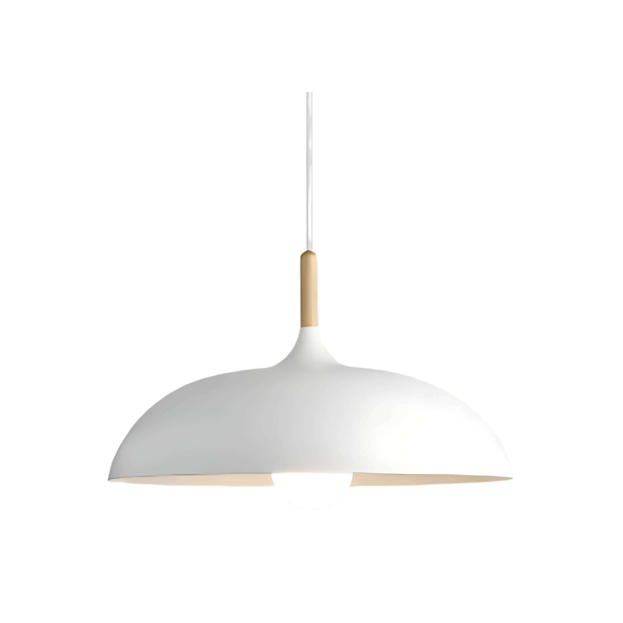 Suspension Bois Fer Scandinave Japandi Ronde E27 Ø35 Ø60 Salle à Manger Cuisine | Restfield
