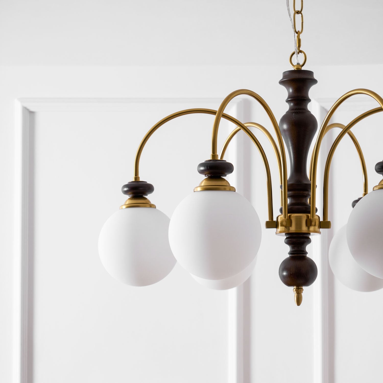 Hanglamp Industrieel 8 Armen Walnootkleur Goud Woonkamer Eetkamer Spinlamp Vintage Pendellamp Plafondlamp Verstelbaar | Sansoti