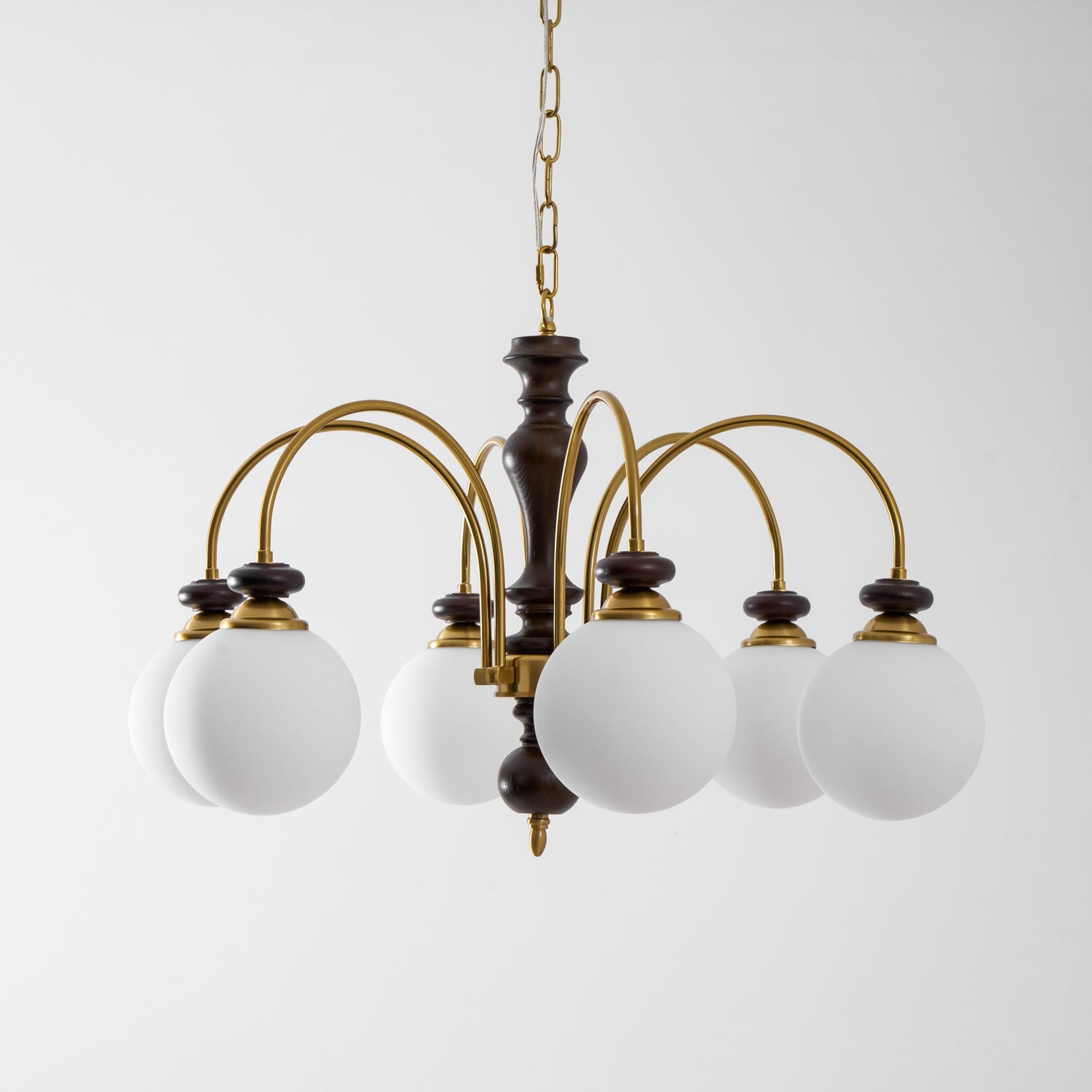 Hanglamp Industrieel 8 Armen Walnootkleur Goud Woonkamer Eetkamer Spinlamp Vintage Pendellamp Plafondlamp Verstelbaar | Sansoti