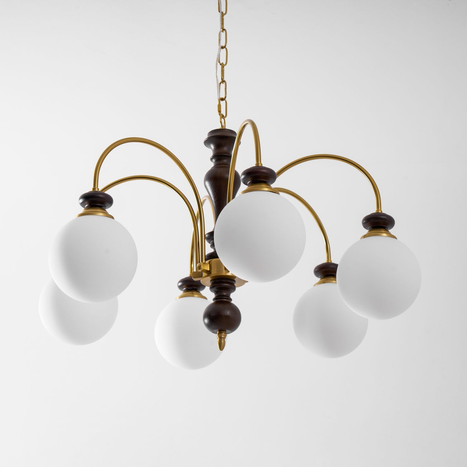 Hanglamp Industrieel 8 Armen Walnootkleur Goud Woonkamer Eetkamer Spinlamp Vintage Pendellamp Plafondlamp Verstelbaar | Sansoti