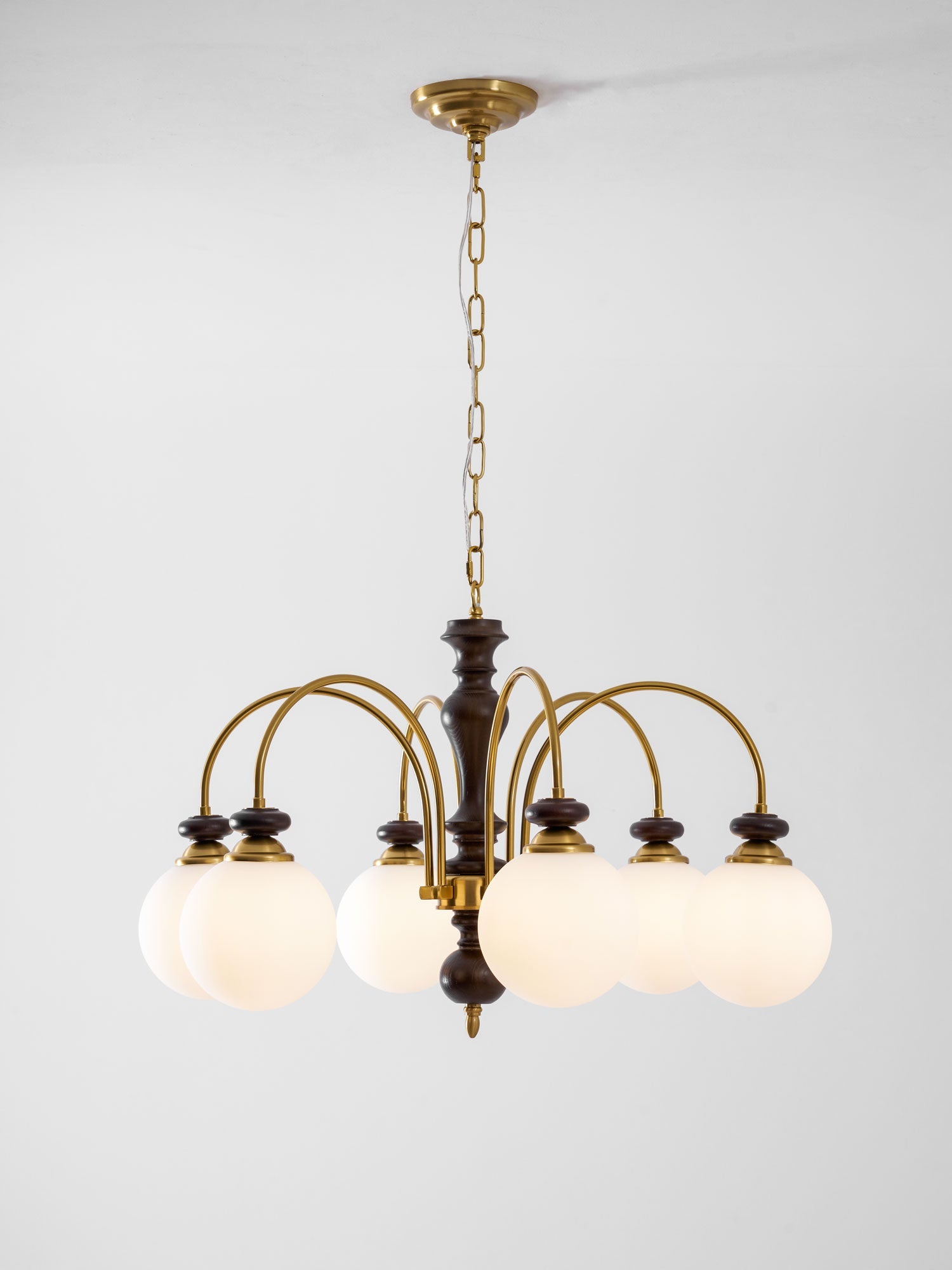 Hanglamp Industrieel 8 Armen Walnootkleur Goud Woonkamer Eetkamer Spinlamp Vintage Pendellamp Plafondlamp Verstelbaar | Sansoti