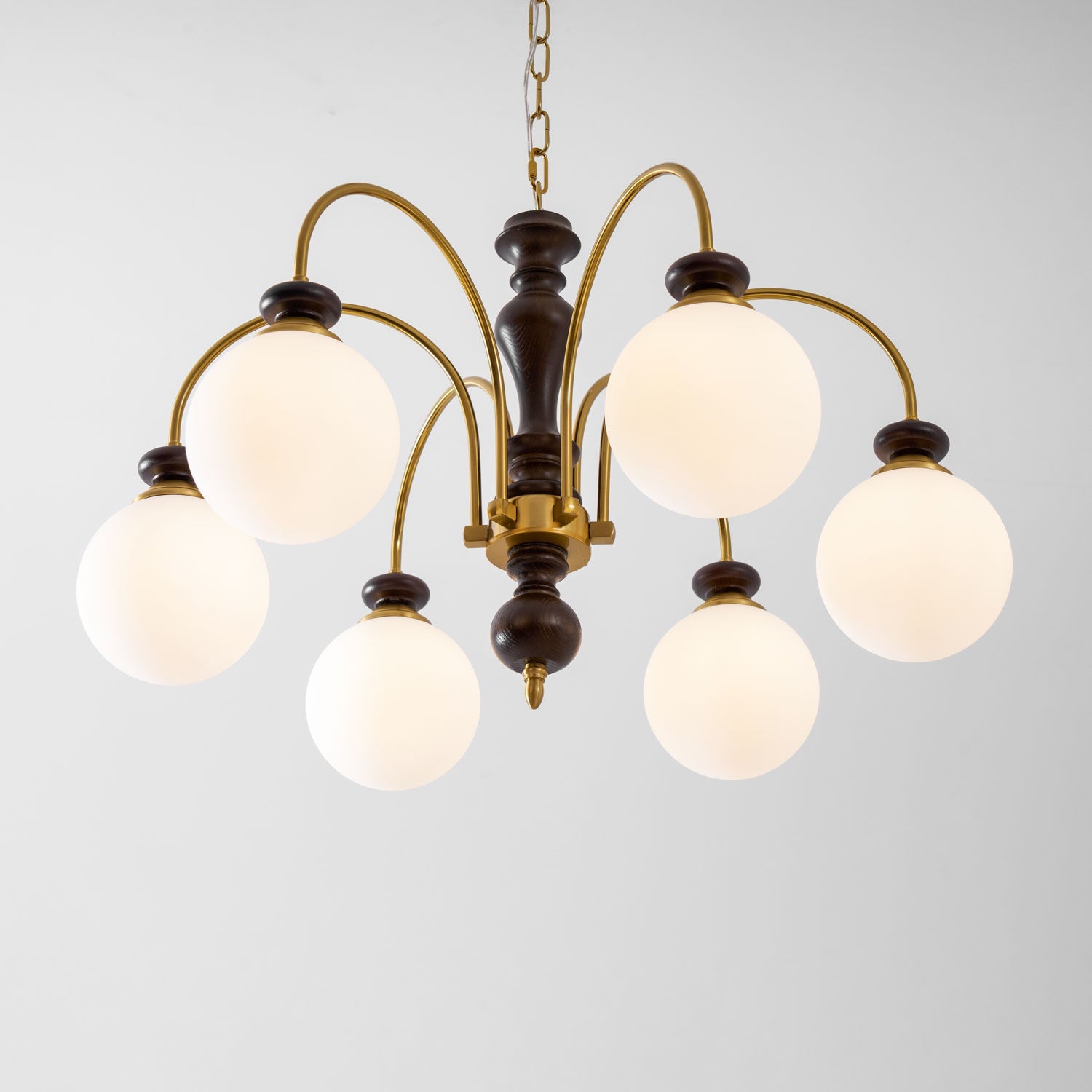 Hanglamp Industrieel 8 Armen Walnootkleur Goud Woonkamer Eetkamer Spinlamp Vintage Pendellamp Plafondlamp Verstelbaar | Sansoti