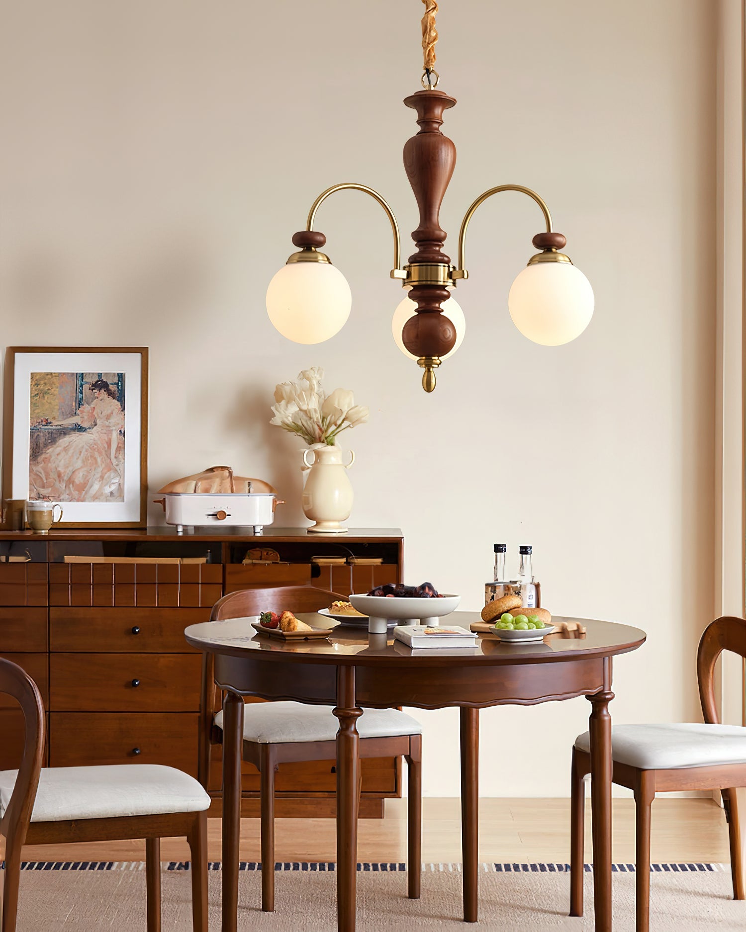 Hanglamp Industrieel 8 Armen Walnootkleur Goud Woonkamer Eetkamer Spinlamp Vintage Pendellamp Plafondlamp Verstelbaar | Sansoti