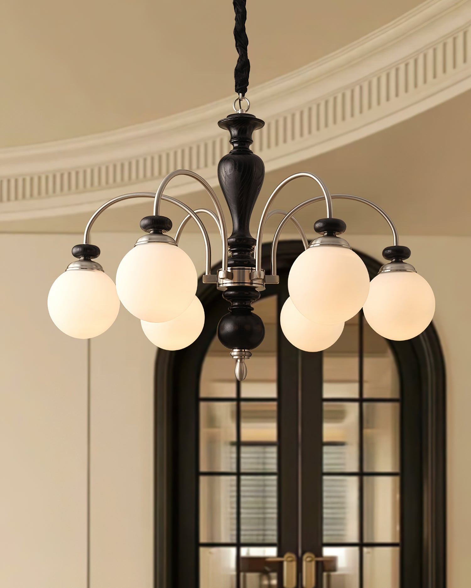 Hanglamp Industrieel 8 Armen Walnootkleur Goud Woonkamer Eetkamer Spinlamp Vintage Pendellamp Plafondlamp Verstelbaar | Sansoti