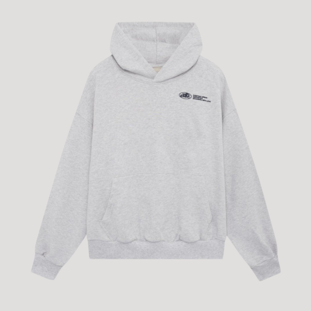 Women's Oversized Hoodie with Bold Print and Kangaroo Pocket - Stylish Casual Sweater for Autumn and Winter | Sansoti
