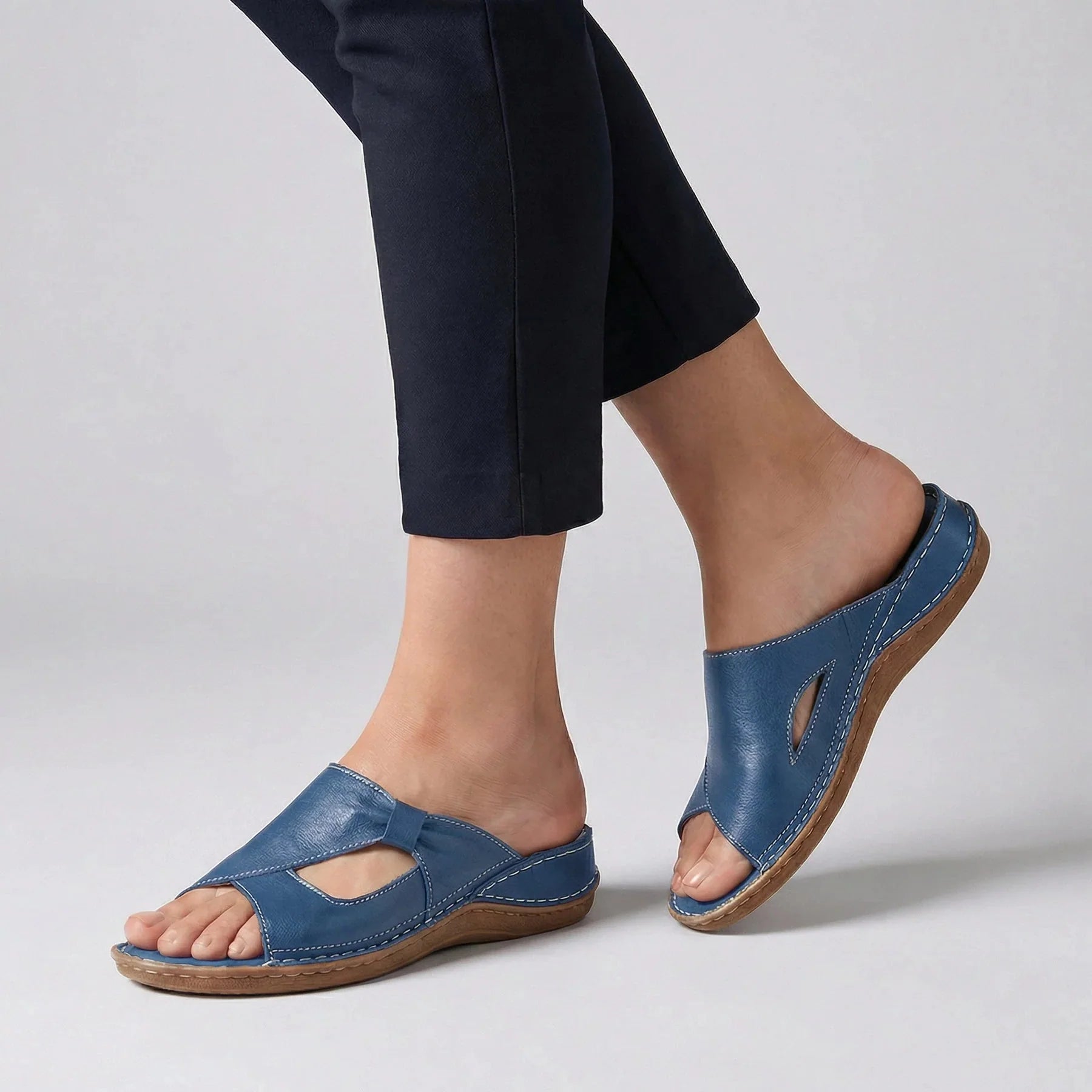 Comfortabele Leren Sandalen met Voetboogondersteuning voor Dames Maat 35-43 | Sansoti