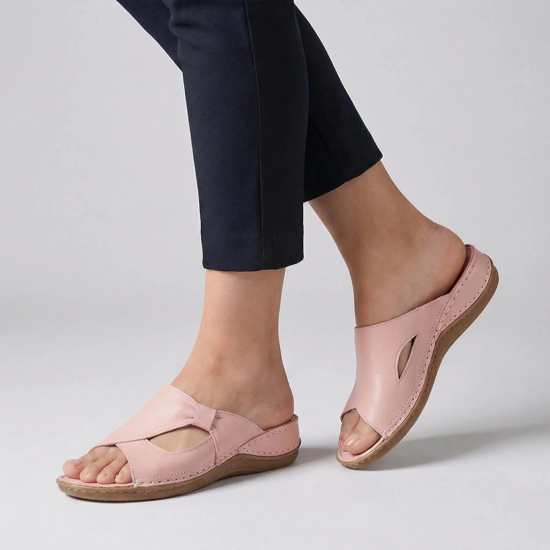 Comfortabele Leren Sandalen met Voetboogondersteuning voor Dames Maat 35-43 | Sansoti