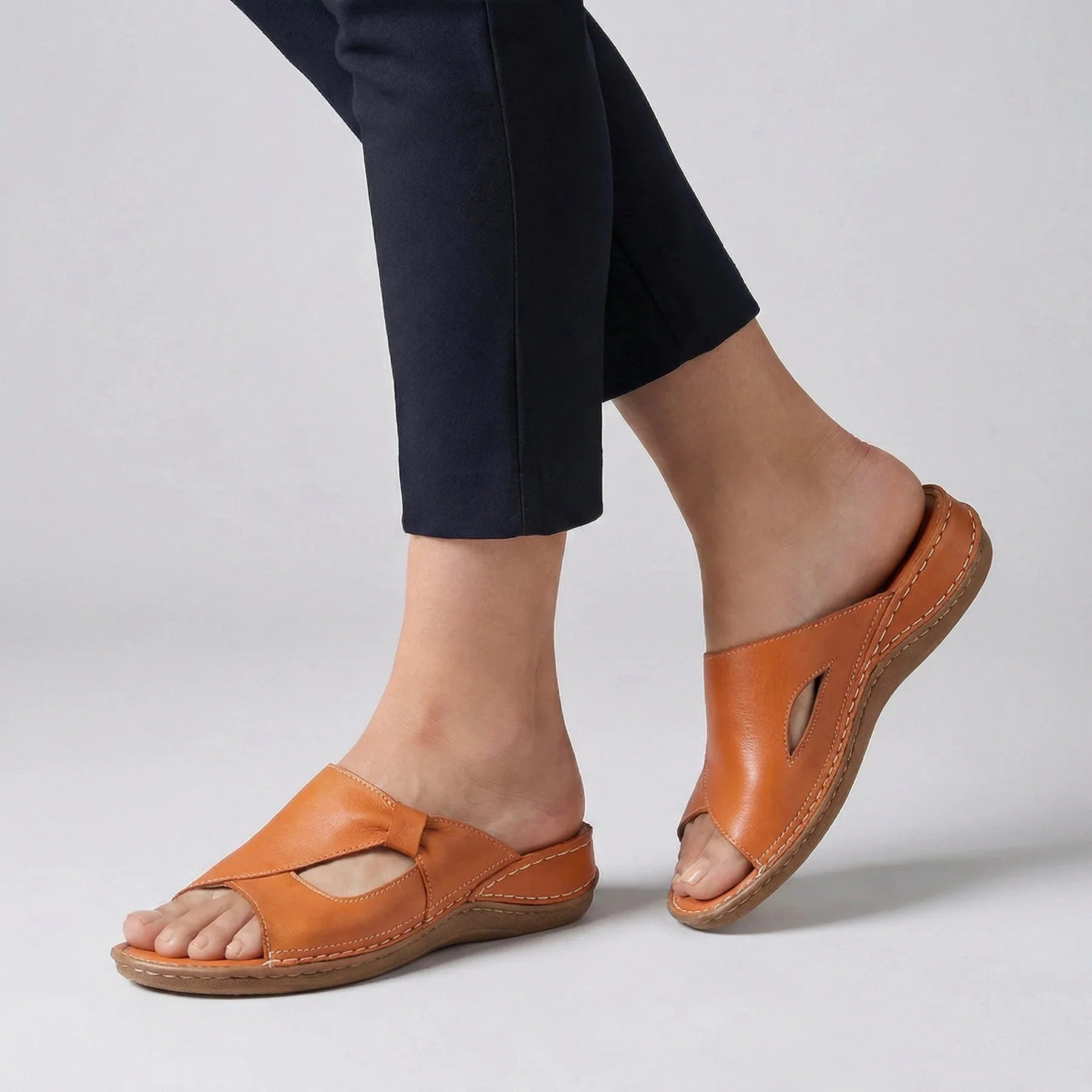 Comfortabele Leren Sandalen met Voetboogondersteuning voor Dames Maat 35-43 | Sansoti
