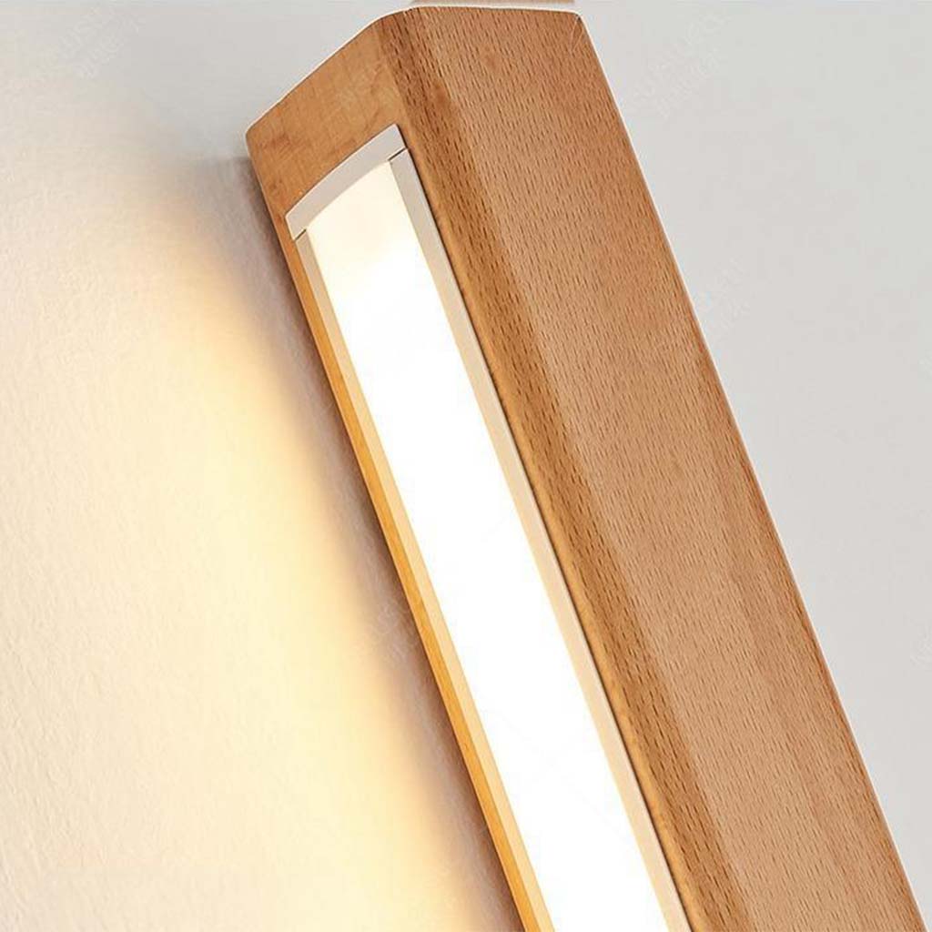 Lineaire Plafondlamp Hout 60-180cm LED Dimbaar 3 Lichtkleuren Smal Design voor Gang Hal Woonkamer Scandinavisch | Sansoti