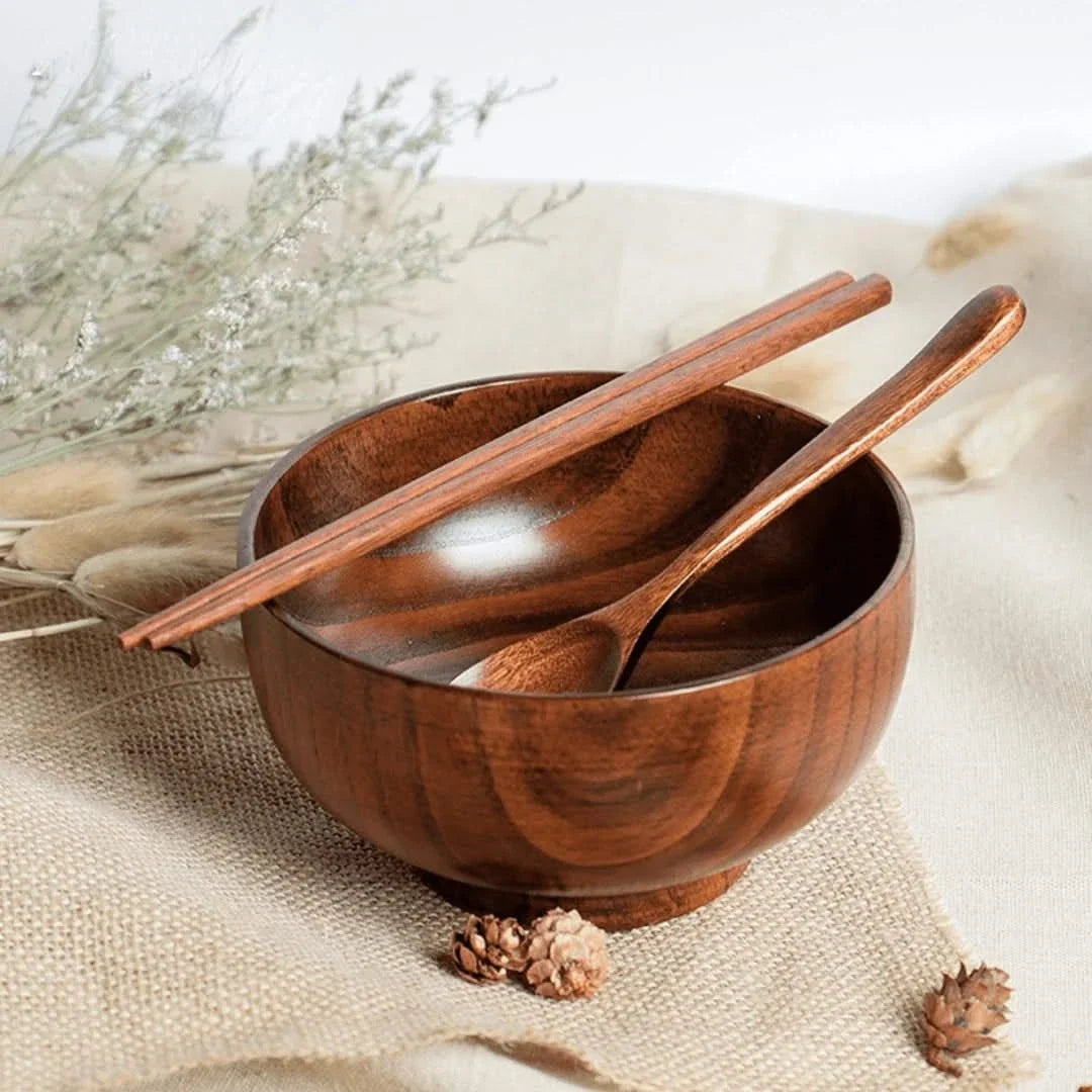 Holzschale Natürliches Holz Servierschale Salatschüssel Obstschale Dekorative Tischpräsentation Handgefertigt | Sansoti