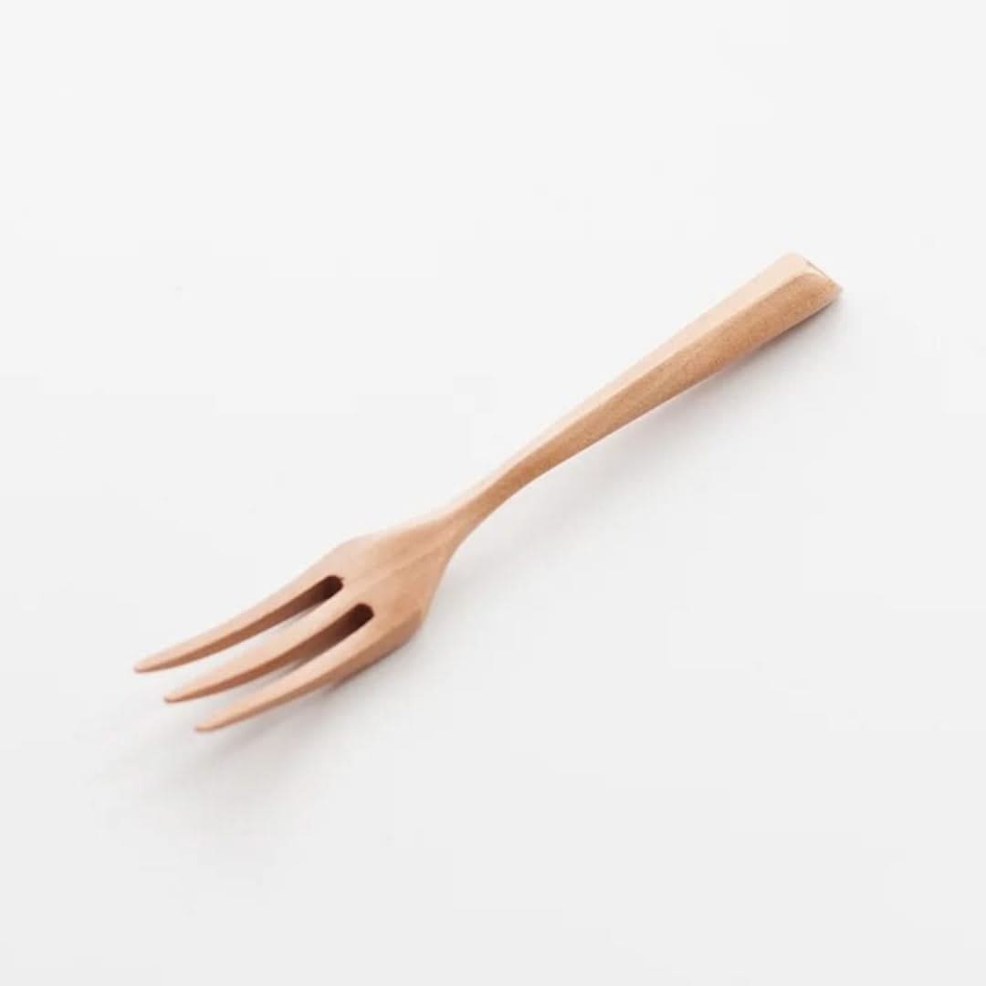 Bamboo Cutlery Set 6-Piece Spoons Forks Sustainable Eco-Friendly Tableware Picnic Camping Natural | Sansoti