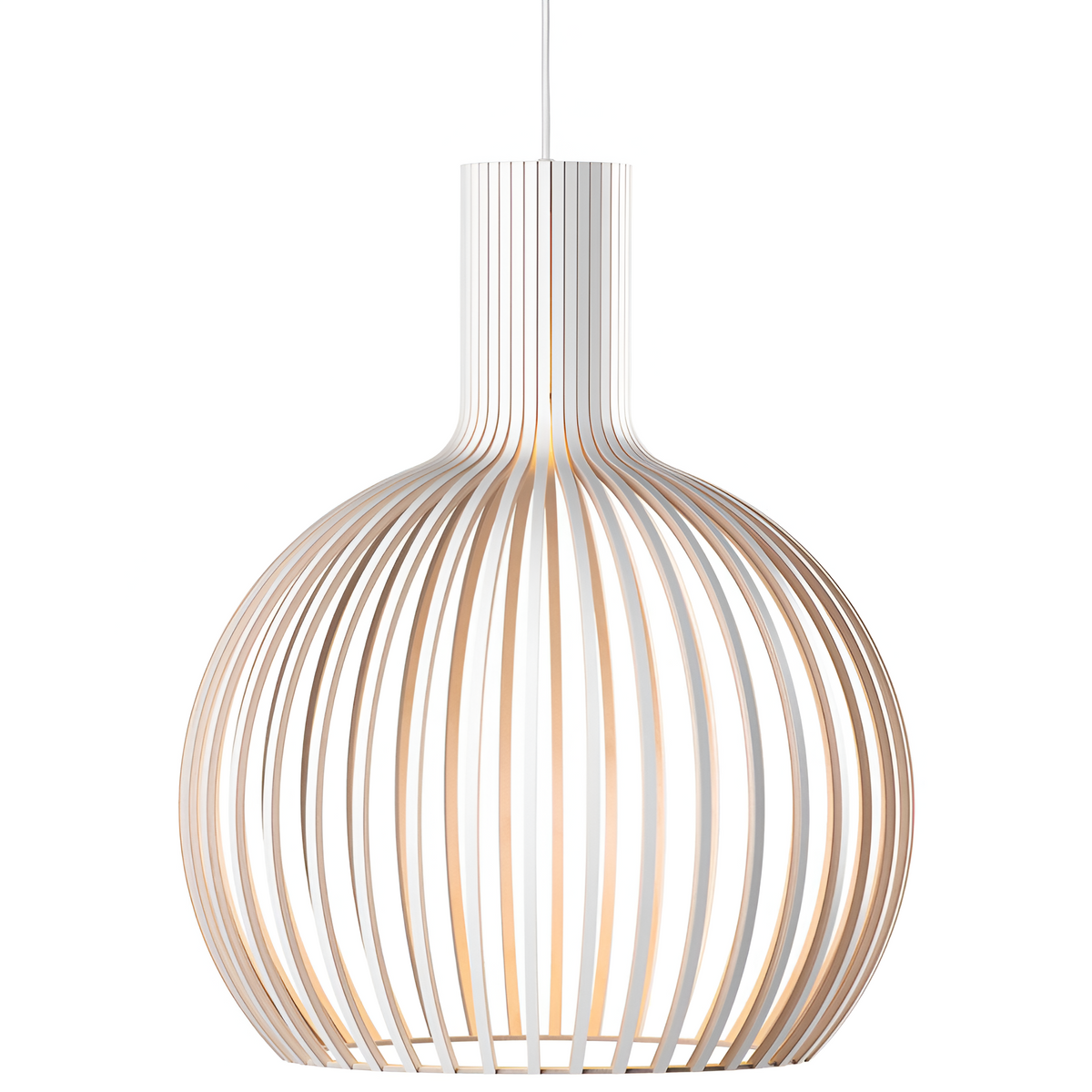 Houten Hanglamp Scandinavisch Design Plafondverlichting Eethoek Woonkamer Sfeerlicht Natuurlijk Hout 45cm | Sansoti