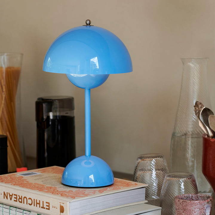 Tafellamp paddenstoel LED USB oplaadbaar draadloos nachtkastje bureau sfeerlicht interieur | Sansoti