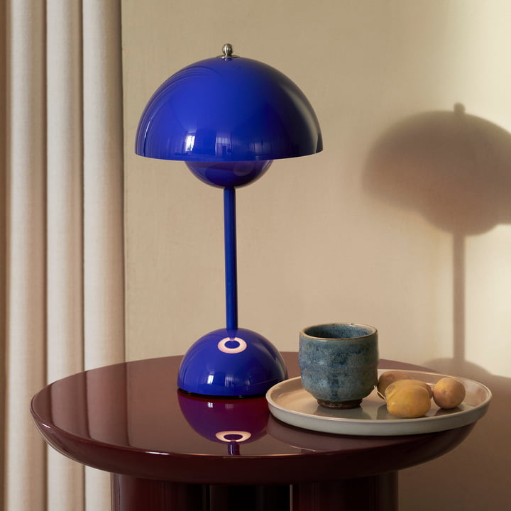 Tafellamp paddenstoel LED USB oplaadbaar draadloos nachtkastje bureau sfeerlicht interieur | Sansoti
