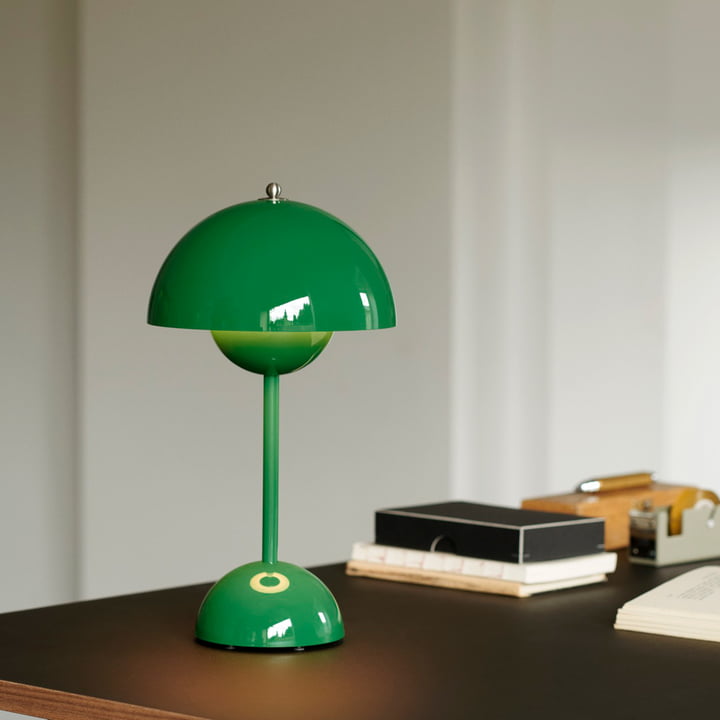 Tafellamp paddenstoel LED USB oplaadbaar draadloos nachtkastje bureau sfeerlicht interieur | Sansoti