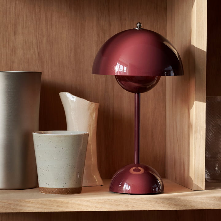 Tafellamp paddenstoel LED USB oplaadbaar draadloos nachtkastje bureau sfeerlicht interieur | Sansoti