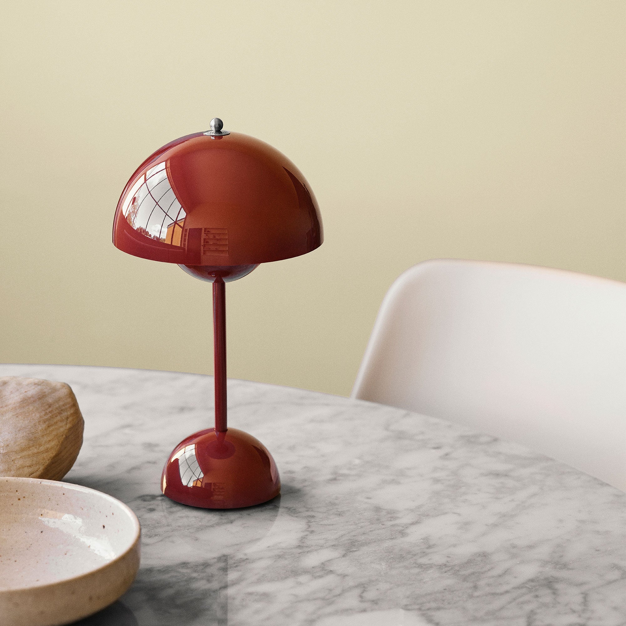 Tafellamp paddenstoel LED USB oplaadbaar draadloos nachtkastje bureau sfeerlicht interieur | Sansoti
