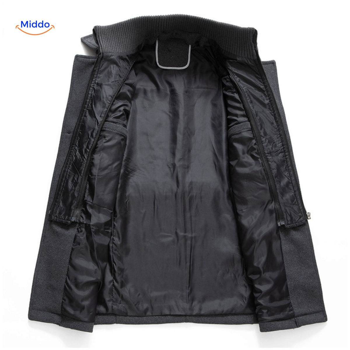 Langer Herren-Wintermantel aus Wollmischung mit doppeltem Kragen, Trenchcoat, Schulterklappen, warm, klassisch und stilvoll für Herbst und Winter | Sansoti