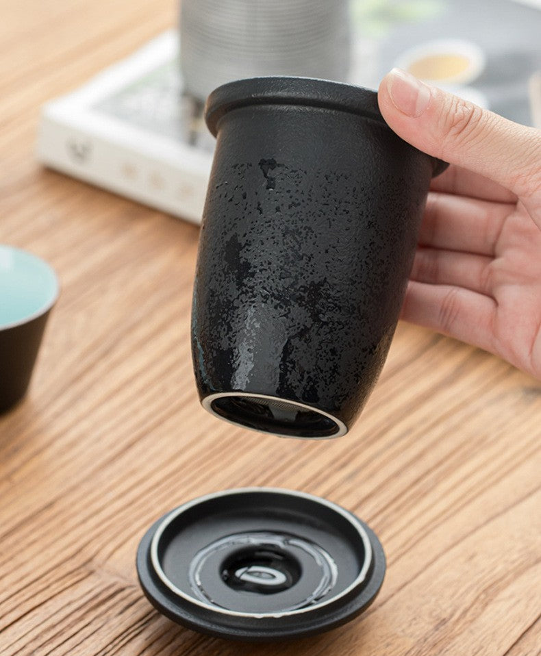 Reis Theeset Keramiek Compact Met Theepot Kopjes En Reistas Bergdesign | Sansoti