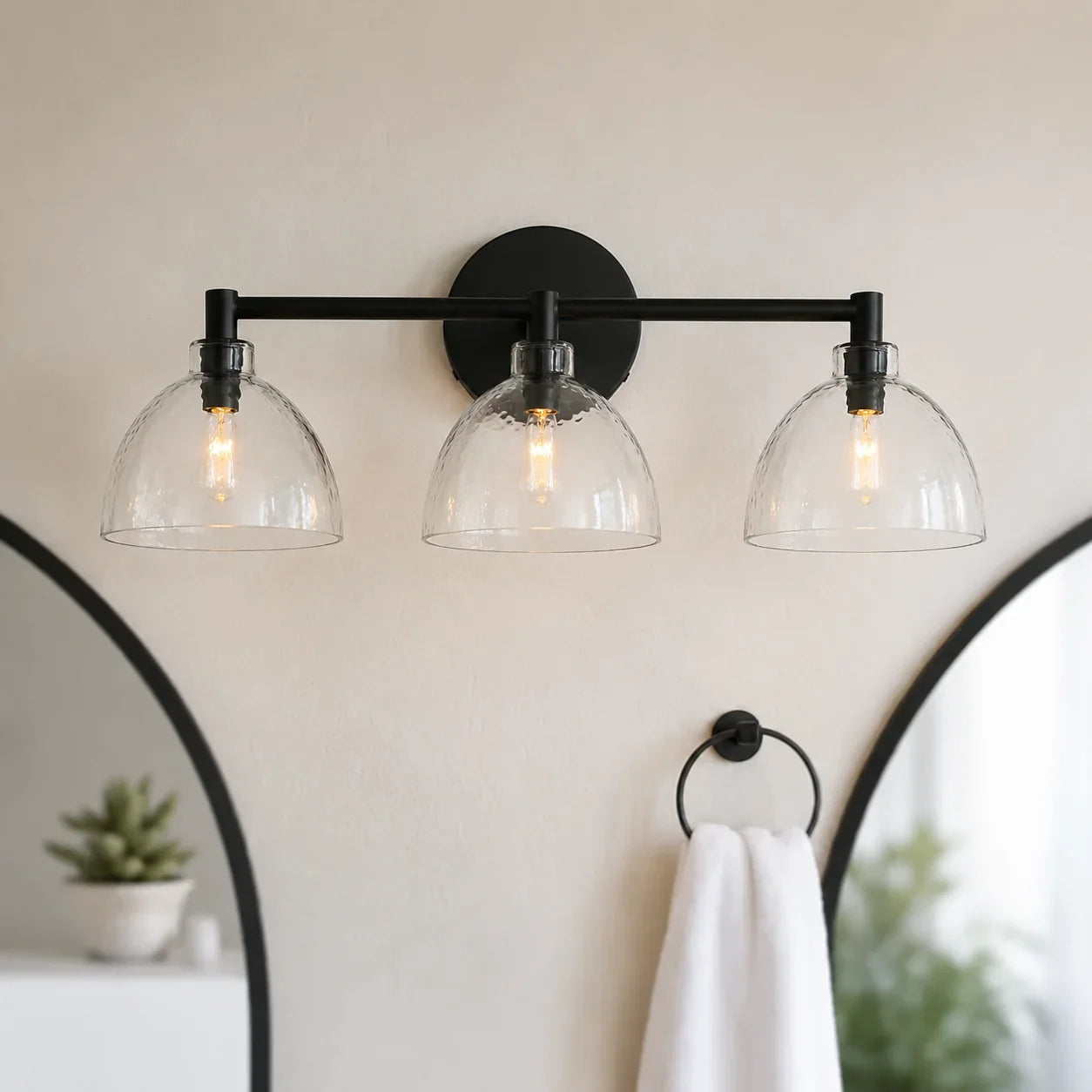 Wandlamp Gerecycled Glas Antique Brass – Minimalistische Wandverlichting voor Badkamer, Gang, Hal & Slaapkamer | Sansoti