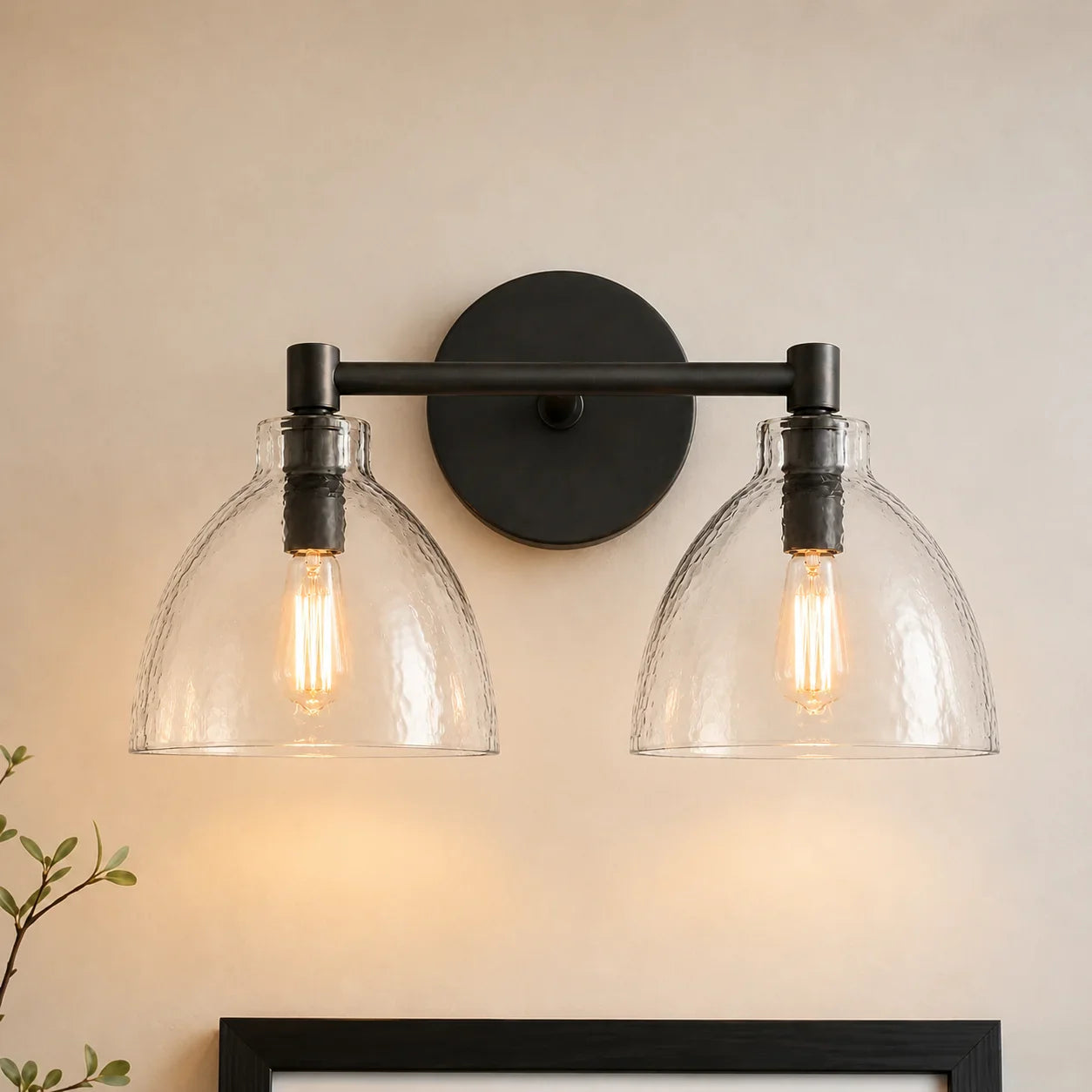 Wandlamp Gerecycled Glas Antique Brass – Minimalistische Wandverlichting voor Badkamer, Gang, Hal & Slaapkamer | Sansoti