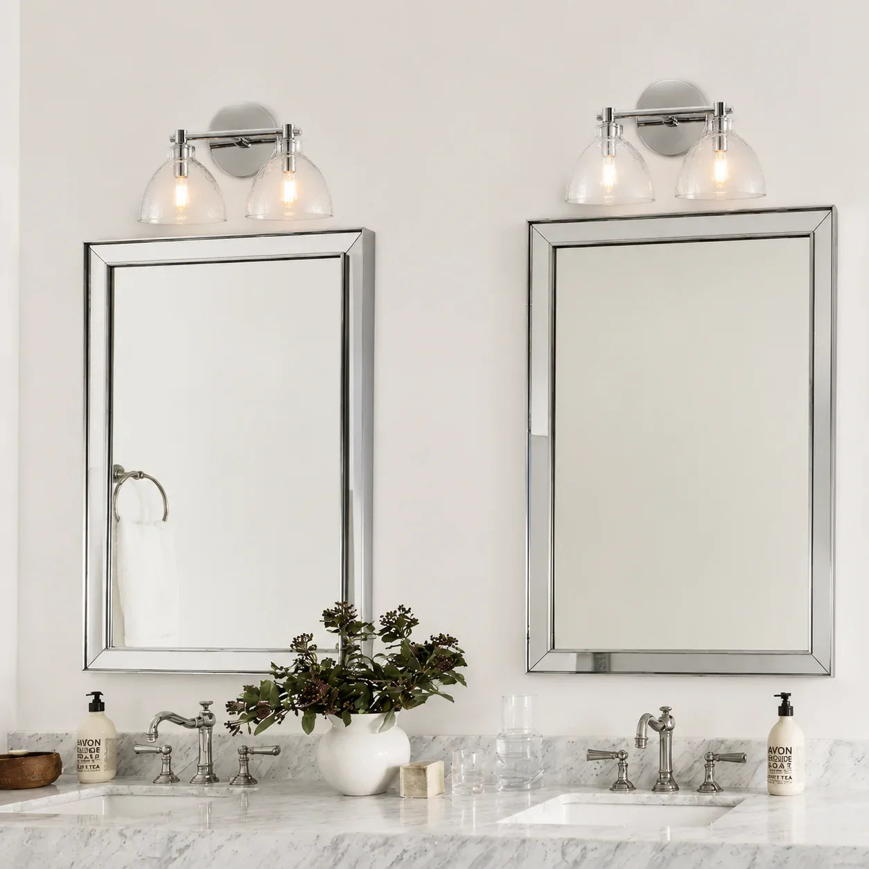 Wandlamp Gerecycled Glas Antique Brass – Minimalistische Wandverlichting voor Badkamer, Gang, Hal & Slaapkamer | Sansoti