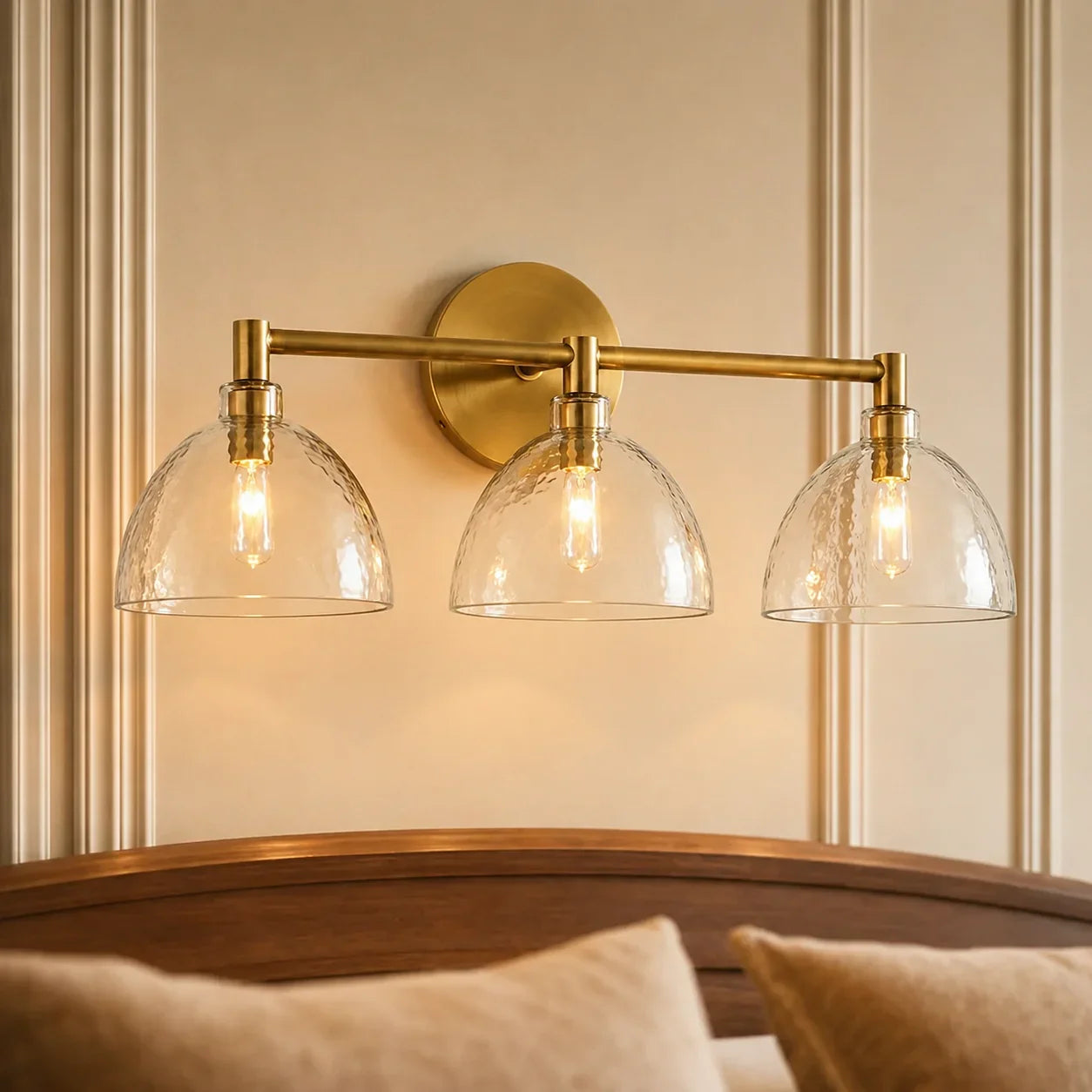 Wandlamp Gerecycled Glas Antique Brass – Minimalistische Wandverlichting voor Badkamer, Gang, Hal & Slaapkamer | Sansoti