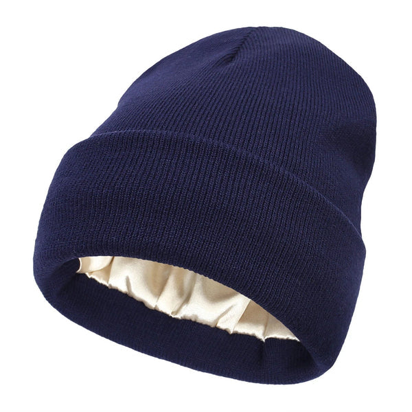 Zijden Wintermuts Dames Wol Voering Haarbescherming Ademend Windbestendig Warm Winteraccessoire Mode | Sansoti