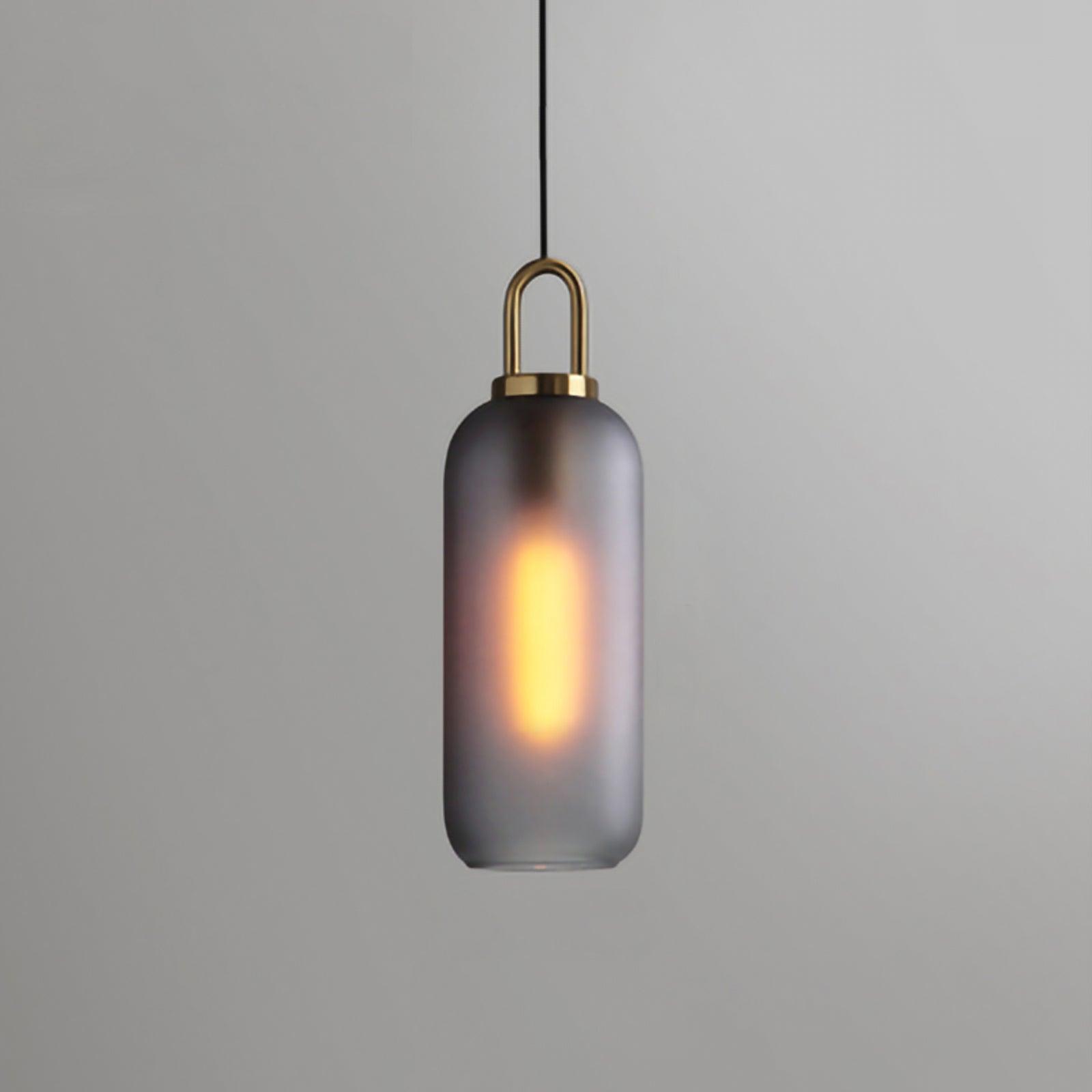 Glazen Hanglamp met Koperen Afwerking – Capsule & Sphere Vormen | Sansoti