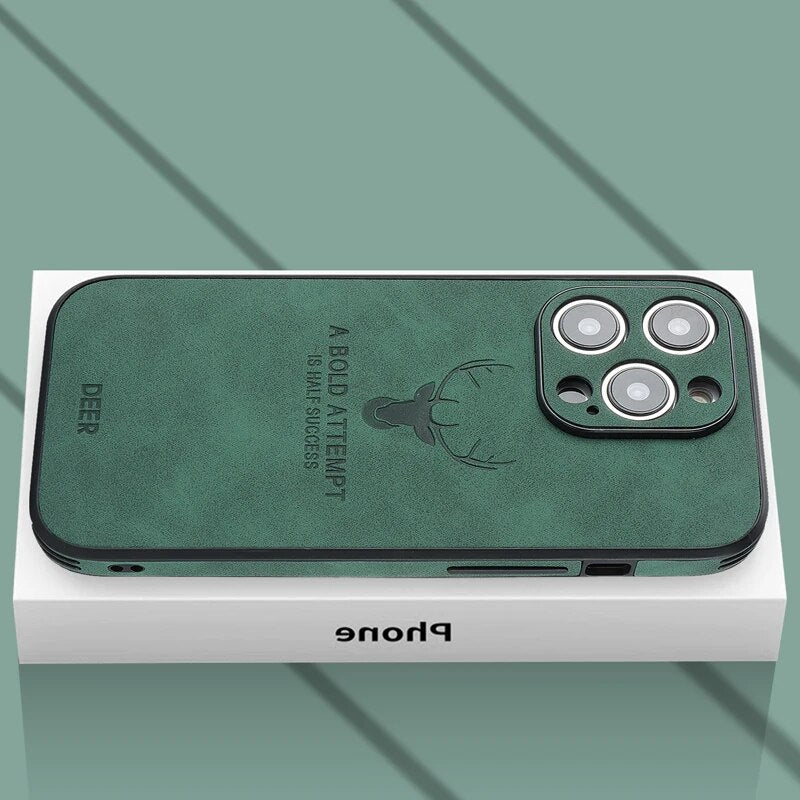 Smartphone Hoesje in Leerlook — Slank Design met Valbescheming & MagSafe-Compatibiliteit voor iPhone 16/15/14/13/12 | Sansoti