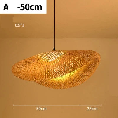 Handgevlochten Rotan Hanglamp Natuurlijk Design Warm Licht Eetkamer Woonkamer Bohemian Stijl Lampenkap | Sansoti