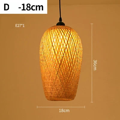 Handgevlochten Rotan Hanglamp Natuurlijk Design Warm Licht Eetkamer Woonkamer Bohemian Stijl Lampenkap | Sansoti