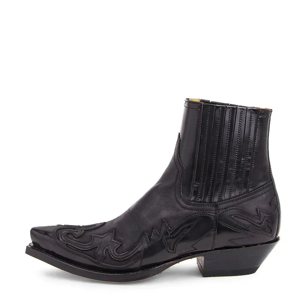 Heren Western Laarzen Leer 5cm Hak PU Stoere Cowboystijl Robuust Comfortabel | Sansoti