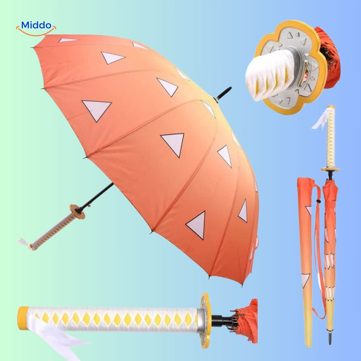 Anime-Regenschirm UV-Schutz Leicht Zwingengriff Wasserabweisend Doppelnutzung Sonne und Regen Kompakt | Sansoti