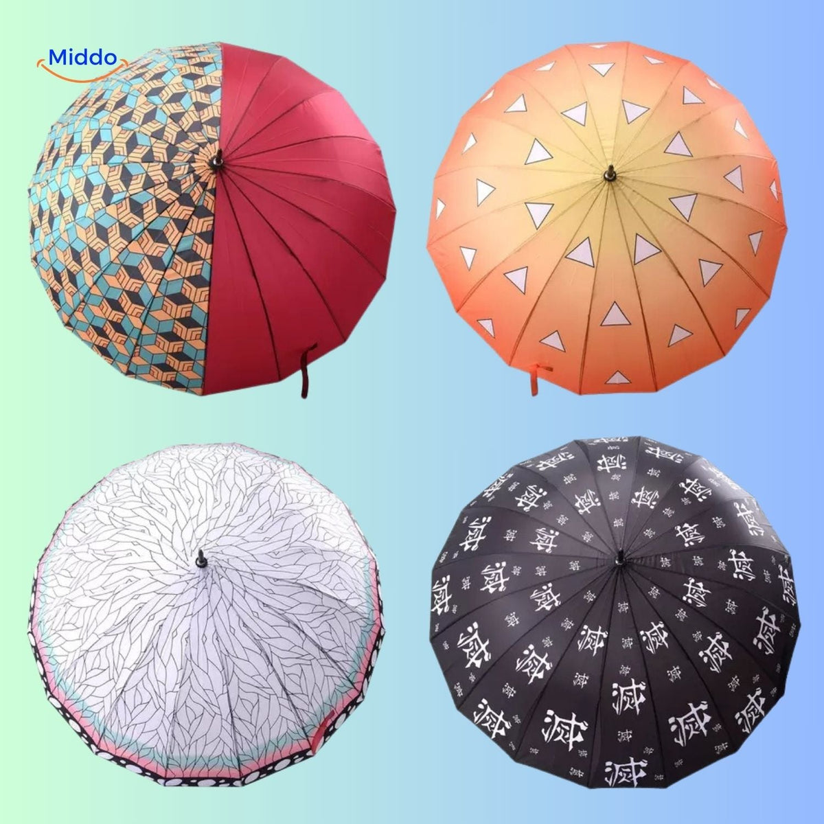 Anime-Regenschirm UV-Schutz Leicht Zwingengriff Wasserabweisend Doppelnutzung Sonne und Regen Kompakt | Sansoti