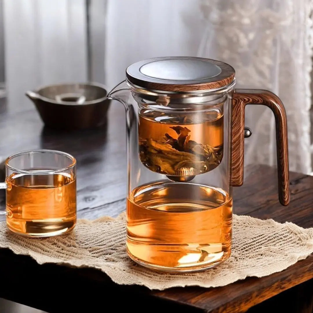Glasteekanne Magnetischer Filter Loser Tee Kräutertee Elegant Hitzebeständig | Restfield