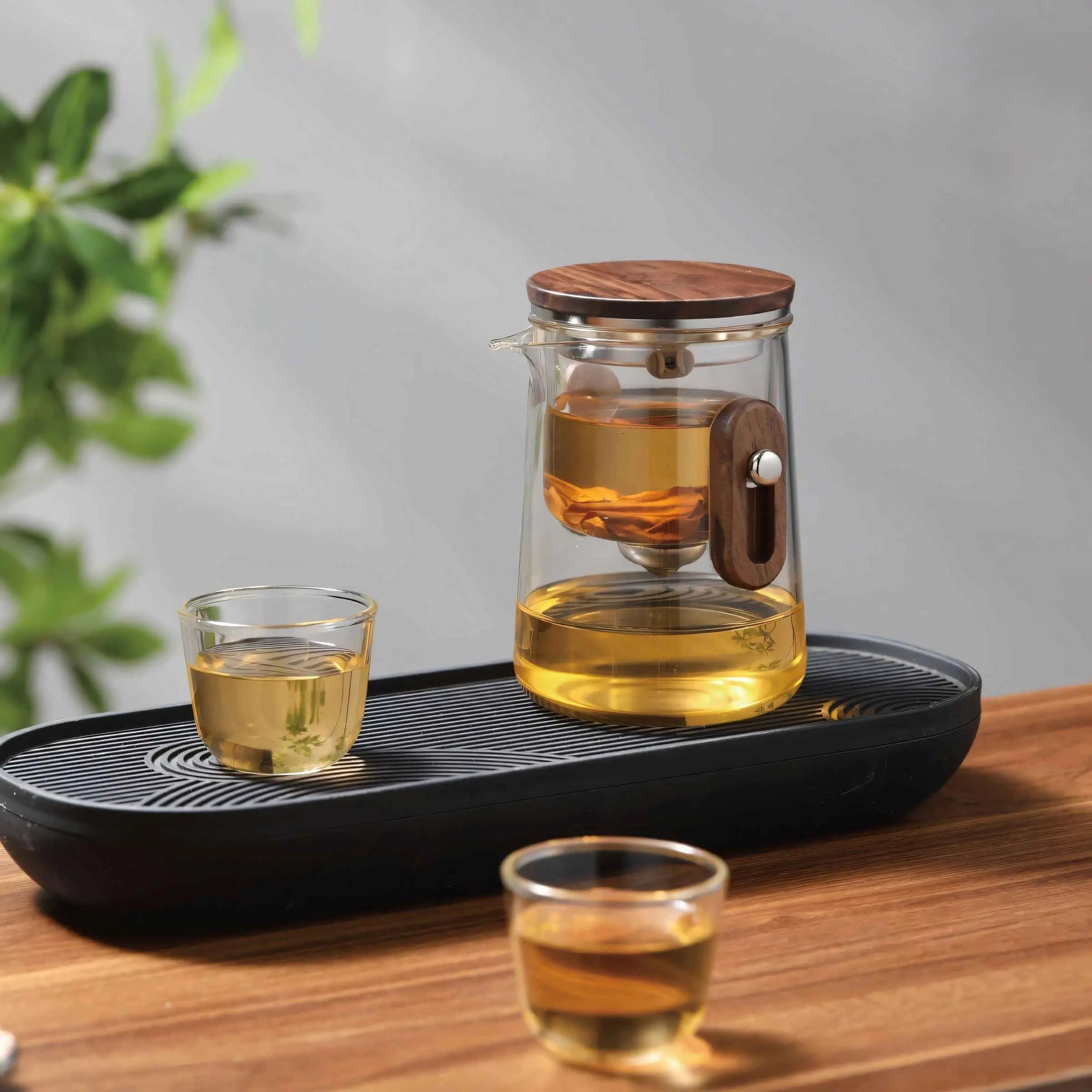 Théière de Voyage en Verre 330ml Borosilicate avec Tasses et Valise de Transport Camping Plein Air | Restfield